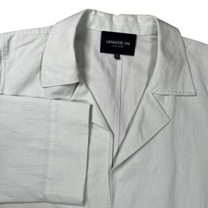 Lafayette 148‎ Women's Mint Green Linen Blend Blazer Sz XL Jacket 3/4 Sleeve